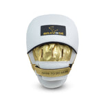 White and gold boxing glove with Bravose branding on a white background