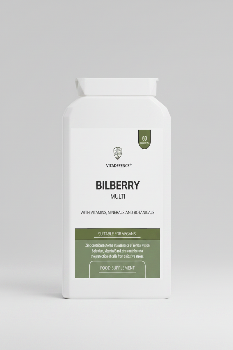Bilberry Multi | With Pine Bark, Lutein, Zinc, Selenium & Vitamins – 60 Capsules